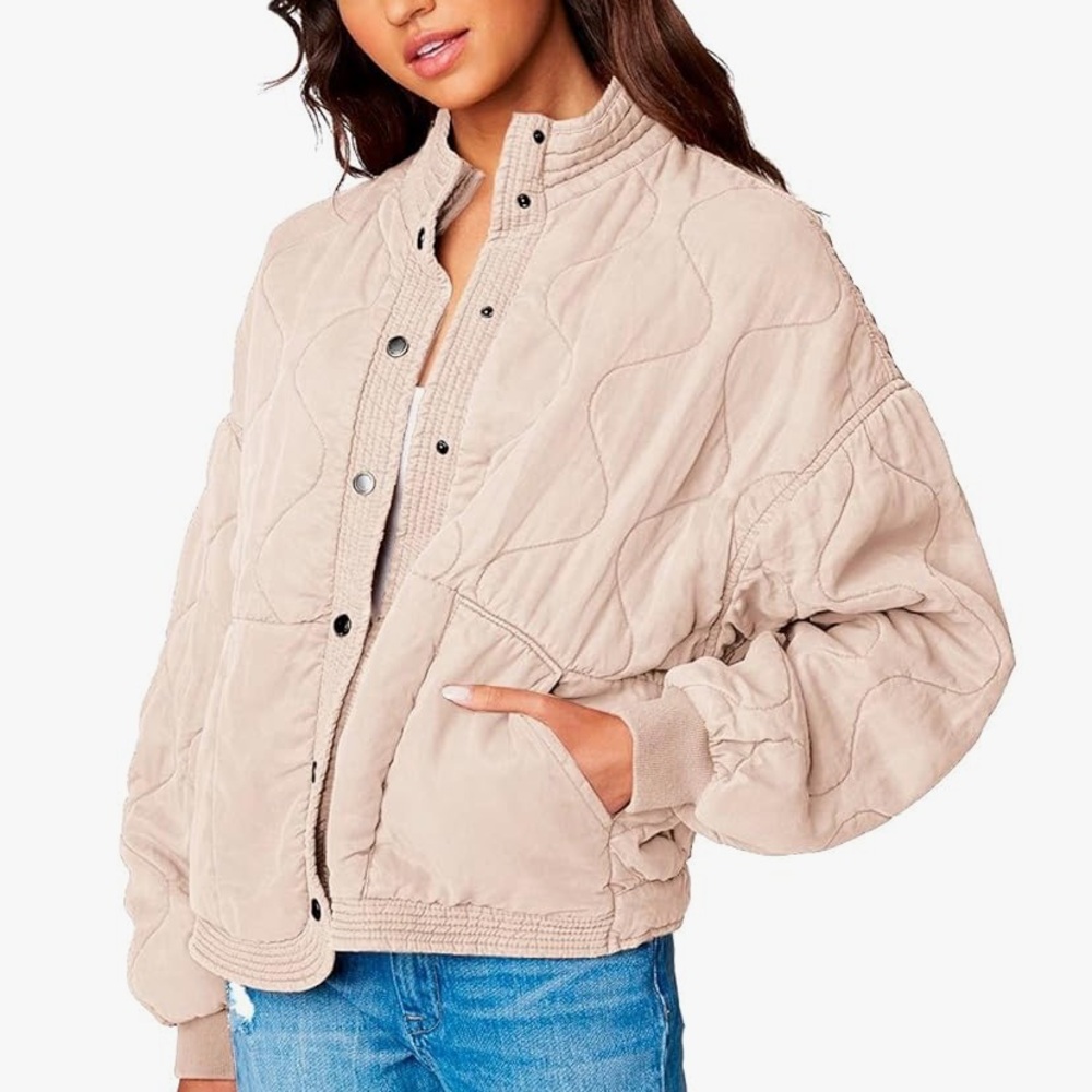 Tencel quilt coat size L blank nyc - Picture 3 of 7